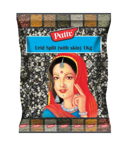 Pattu Urid/Black Split with Skin 1kg/2kg/4kg