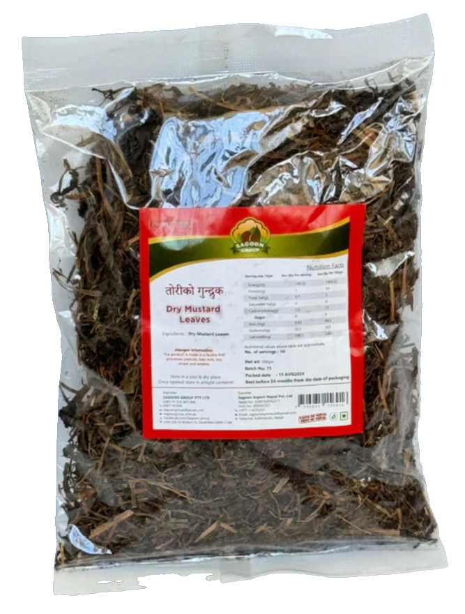 Sagoon Dry Mustard Leaves (Tori Gundruk) – 100g