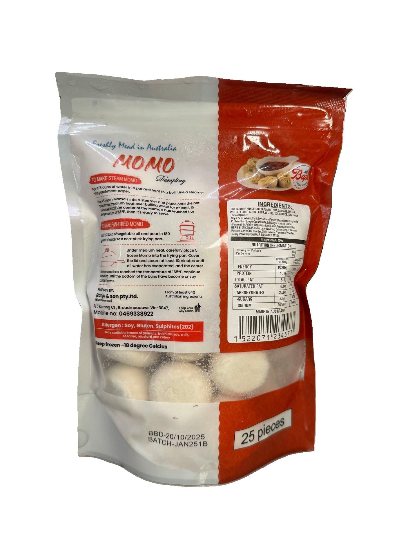BAPS Buff Momo - 25 pcs