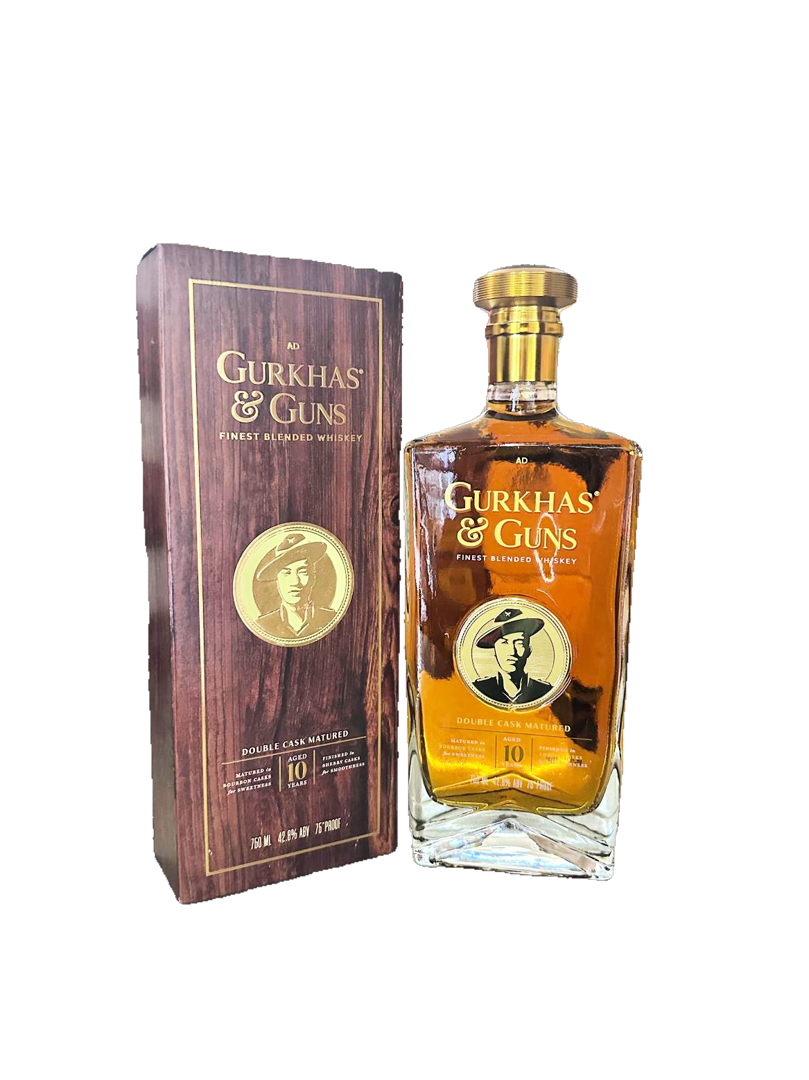 Gurkhas & Guns 10 Year Aged Finest Blended Whiskey – 750ml