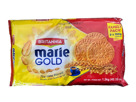 Britannia Marie Gold Tea Time Biscuits – Family Pack 1.2kg (8 x 150g)