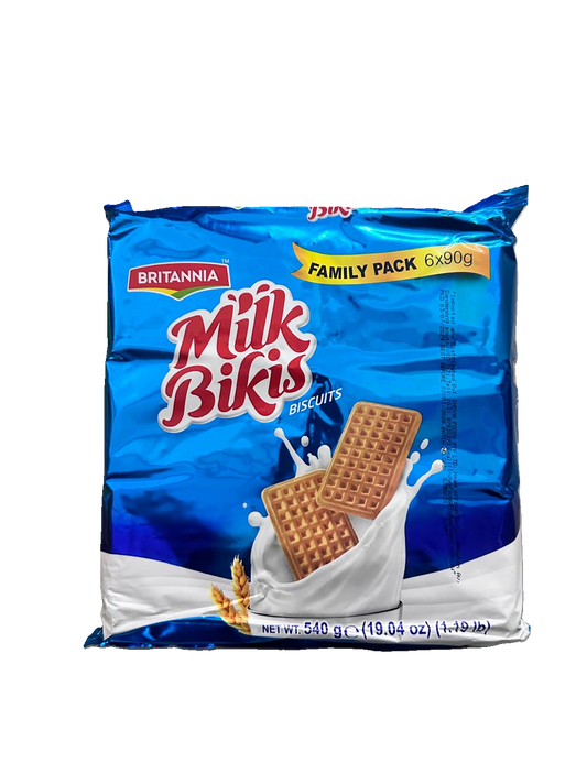 Britannia Milk Bikis Biscuits – Family Pack 540g (6 x 90g)
