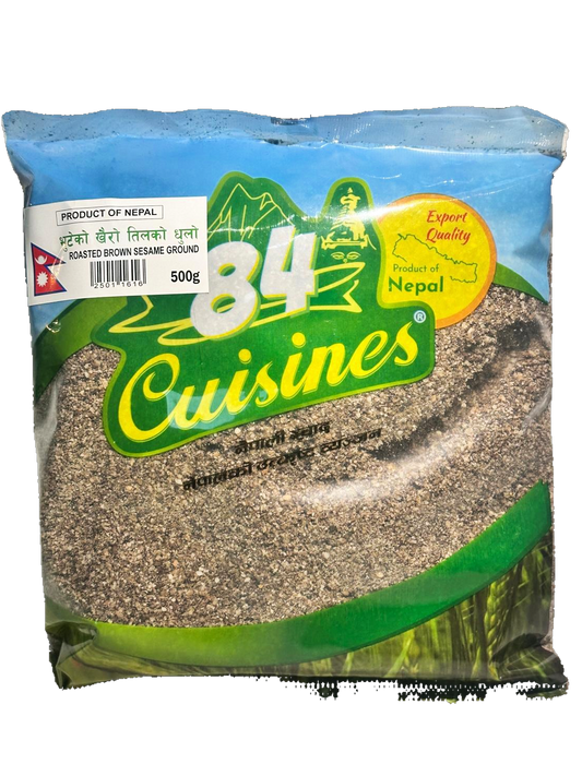 84 Cuisines Roasted Brown Sesame Ground (500g)